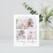 BUDGET 3 Fotos Familienskript Frohe Weihnachtskart (Stehend Vorderseite)