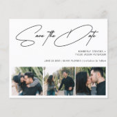 Budget 3 Fotos moderne Hochzeit sparen das Datum Flyer (Vorne)