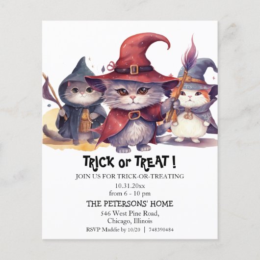 Budget 3 Kleine Hexen Trick oder Behandlung Einlad (Vorderseite)