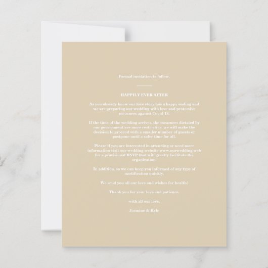 Budget 3 Photos Trendy Collage Wedding Minimalist (Rückseite)