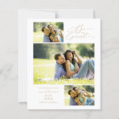 Budget 3 Photos Trendy Collage Wedding Minimalist (Vorderseite)