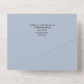 BUDGET 3in1 Burgundy Sunflowers Wedding RSVP All In One Einladung (Rückseite)