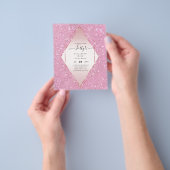 Budget 40. Geburtstag Glitzer Foil Pink Girly Flyer (Gruppe)