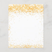 Budget 40. Geburtstag Weißgold Glitzer Einladung (Rückseite)