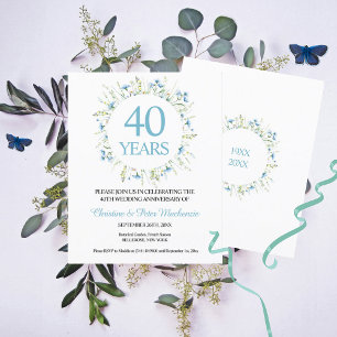 Budget 40. Hochzeit Blaue Wildblumen Jahrestag