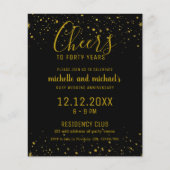 Budget 40. Ruby Wedding Anniversary Black Gold (Vorderseite)