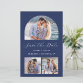 Budget 4 Foto Arch Navy Save the Date (Stehend Vorderseite)