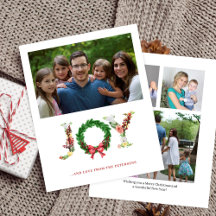 Budget 4 Foto Collage Familie Weihnachtsgrüße