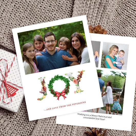 Budget 4 Foto Collage Familie Weihnachtsgrüße