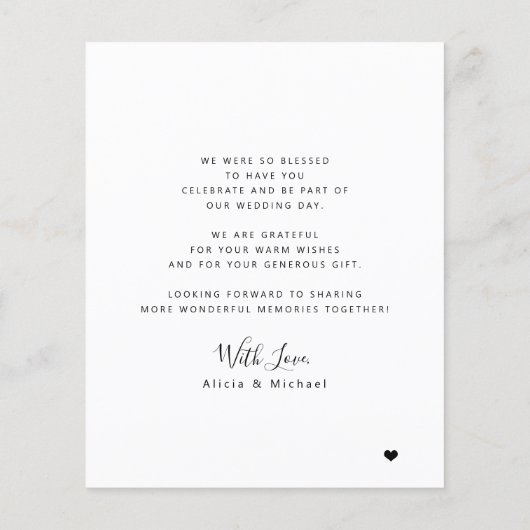 Budget 4 Foto Collage Hochzeit danke Flyer (Hinten)