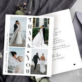 Budget 4 Foto Collage Hochzeit danke Karte