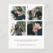 Budget 4 Foto Collage Moderne Hochzeitseinladung (Rückseite)