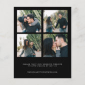 Budget 4 Foto Collage Moderne Hochzeitseinladung Flyer (Hinten)