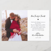 Budget 4 Foto Collage Wedding Danke Karte (Rückseite)