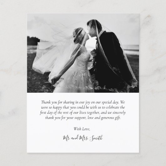 Budget 4 Foto Collage Wedding Danke, Script Fl Flyer (Hinten)