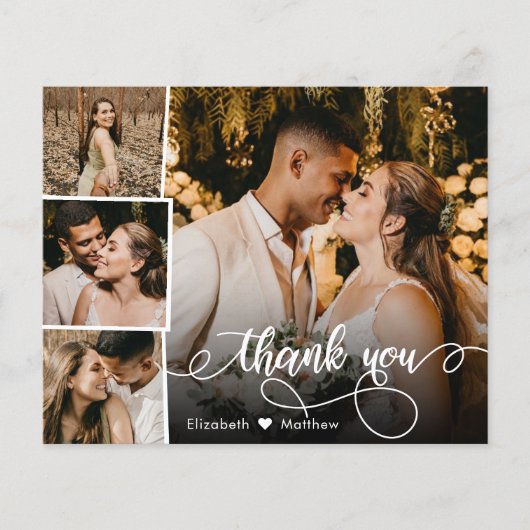 Budget 4 Foto Collage Wedding Danke, Script Fl Flyer (Vorne)