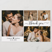Budget 4 Foto Collage Wedding Danke, Script Flyer (Vorne)