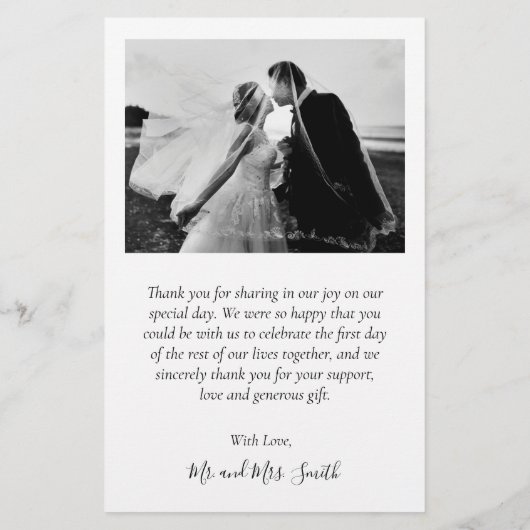 Budget 4 Foto Collage Wedding Danke, Script Flyer (Hinten)