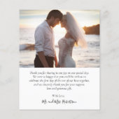 Budget 4 Foto Collage Wedding Danke, Script Flyer (Hinten)