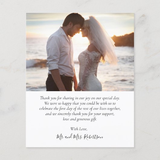 Budget 4 Foto Collage Wedding Danke, Script Flyer (Hinten)