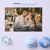 Budget 4 Foto Collage Wedding Danke, Script Flyer (Einzeln)