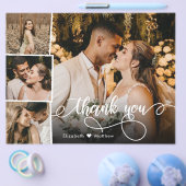 Budget 4 Foto Collage Wedding Danke, Script Flyer (Einzeln)