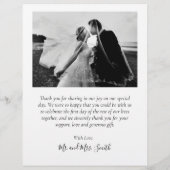 Budget 4 Foto Collage Wedding Danke, Script Flyer (Hinten)
