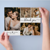Budget 4 Foto Collage Wedding Danke, Script Flyer (Hand)
