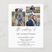 Budget 4 Foto Elegante Moderne Hochzeit Flyer (Hinten)