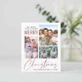 Budget 4 Foto Frohe Weihnachtskarte (Stehend Vorderseite)