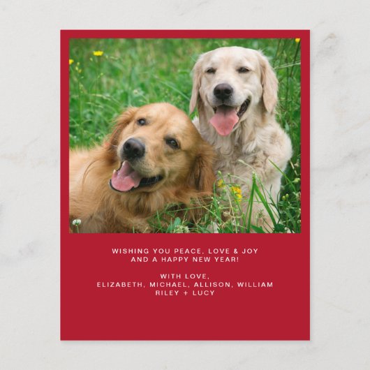 Budget 4 Foto Frohe Weihnachtskarte (Rückseite)