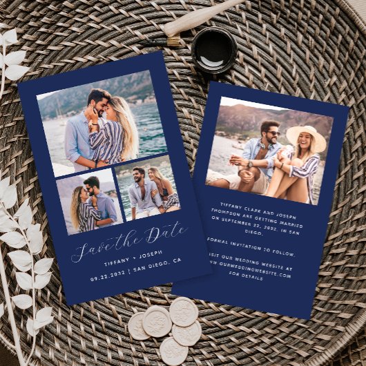 Budget 4 Foto Navy Blue Save the Date