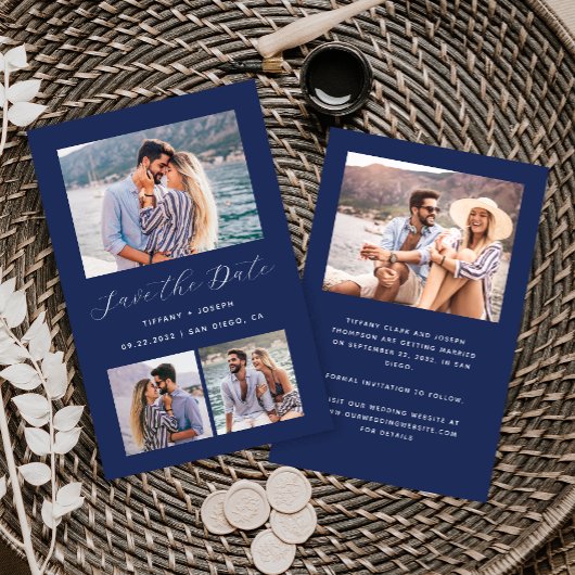 Budget 4 Foto Navy Blue Save the Date