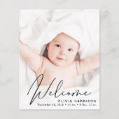 Budget 4 Foto Skript Geburtsankündigung (Vorderseite)