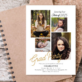 Budget 4 Fotocollage Graduation Party Einladung