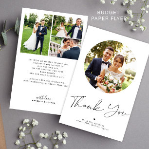 Budget 4 Fotocollage Hochzeits-Dankeskarten Flyer