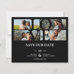 Budget 4 Fotos Black Chic Trendy Collage Hochzeit 