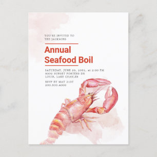 Budget 4. Juli Jährliche Seafood Boil Lobster Feiertagspostkarte