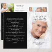 Budget 4-seitiges Marble Funeral Programm (Vorne/Hinten)