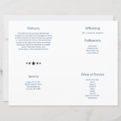 Budget 4-seitiges Programm für die Beerdigung des  (Rückseite)