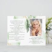 Budget 4-seitiges Programm zur Beerdigung von Grün (Stehend Vorderseite)