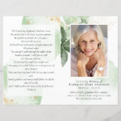 Budget 4-seitiges Programm zur Beerdigung von Grün (Vorderseite)