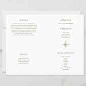 Budget 4-seitiges Tree Floral Beerdigung Programm (Rückseite)