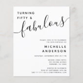 BUDGET 50 & fabelhafte 50. Geburtstagsparty Einlad (Vorderseite)