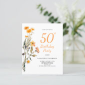 Budget 50. Geburtstag Blumenladen Wildblume (Stehend Vorderseite)