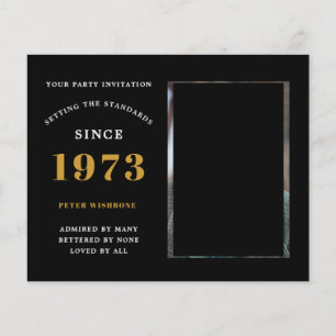 Budget 50. Geburtstag Einladung 1973 Name Foto Fl Flyer