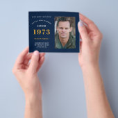 Budget 50. Geburtstag Einladung 1973 Name Foto Flyer (Gruppe)