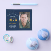 Budget 50. Geburtstag Einladung 1973 Name Foto Flyer (Einzeln)