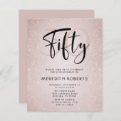 Budget 50. Geburtstag Modernes Drehbuch Geburtstag (Vorne/Hinten)