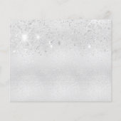 Budget 50. Geburtstag Silber Glitter Save the Date (Rückseite)